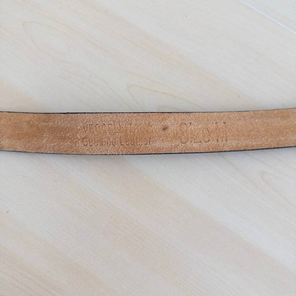 Mens‎ Genuine Leather Belt Medium Black Crocodile Embossed Silver Buckle Western